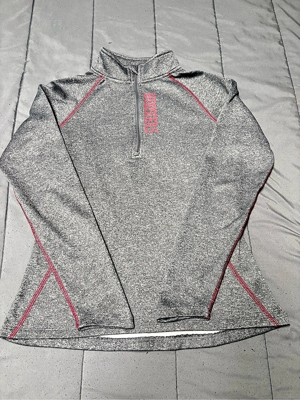 Knights Apparel Gray & Pink Half-Zip Size Medium Like New